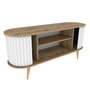 Hanah Home Soporte de TV Roble Oud y Blanco